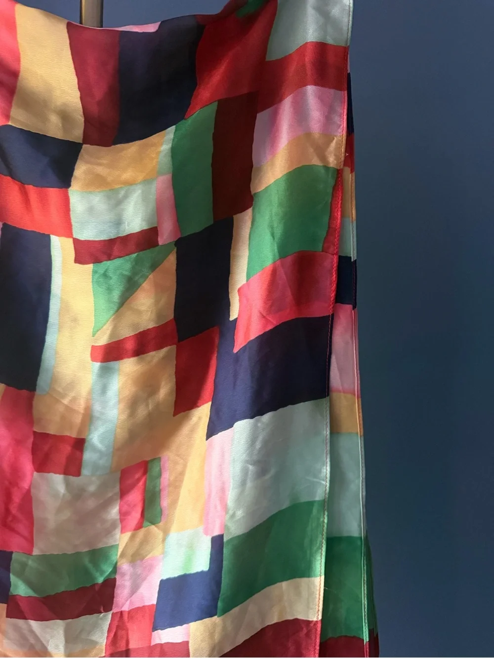 Geometric 100% Silk Scarf
